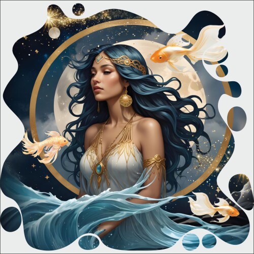 Дървен пъзел "Зодия Риби "  –  с фигурни елементи