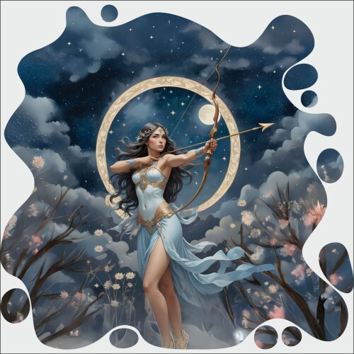 Дървен пъзел "Зодия Стрелец" –  с фигурни елементи