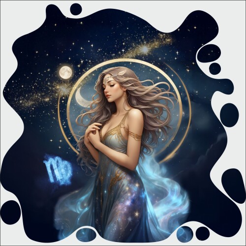 Дървен пъзел "Зодия Дева" –  с фигурни елементи