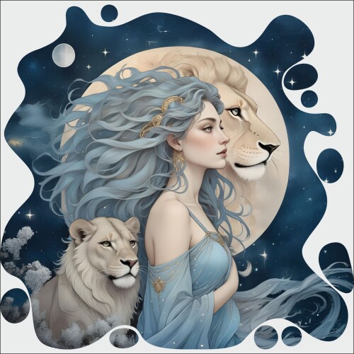 Дървен пъзел "Зодия Лъв" –  с фигурни елементи