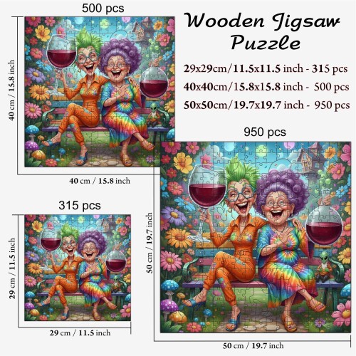 Дървен пъзел "Добри вибрации "  –  до 950 части