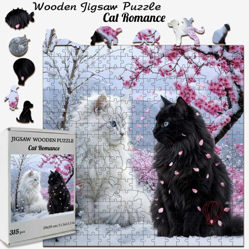 Дървен пъзел "Котешки романс "  –  до 950 части