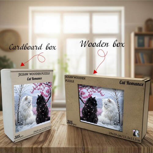 Дървен пъзел "Котешки романс "  –  до 950 части