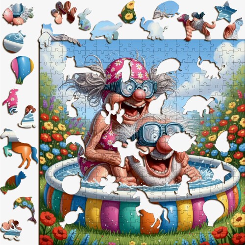 Дървен пъзел „Балонените бандити“  –  до 950 части