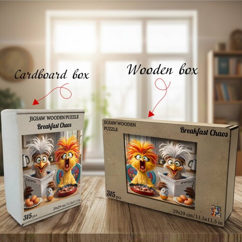 Дървен пъзел „Сутрешен хаос“  –  до 950 части