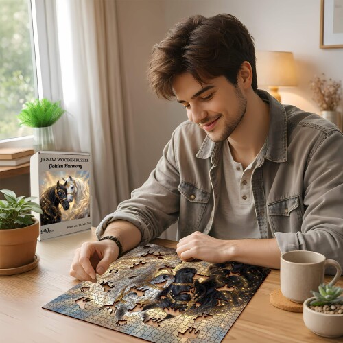 Дървен пъзел „Златна хармония“  –  до 940 части