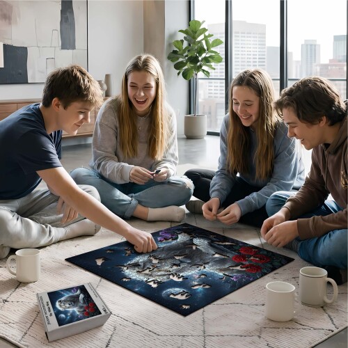 Дървен пъзел „Белият крал“  –  до 940 части