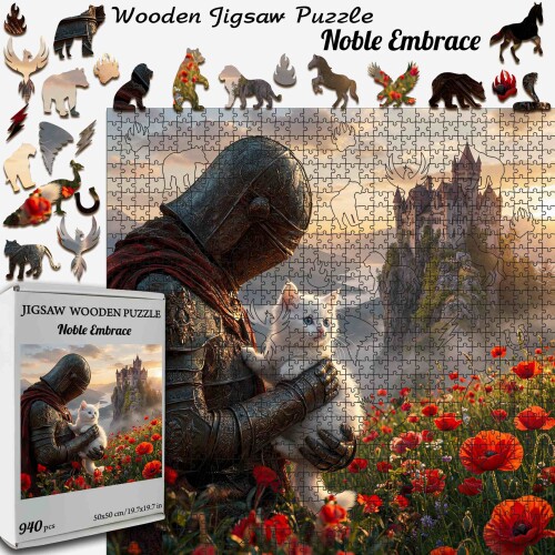 Дървен пъзел „Благородна прегръдка“ –  до 940 части