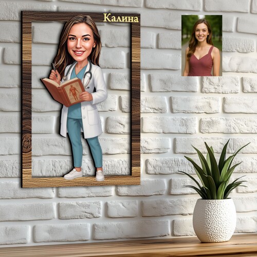 3Д карикатура на жена - Лекар