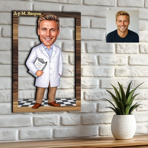 3Д карикатура на мъж - Доктор