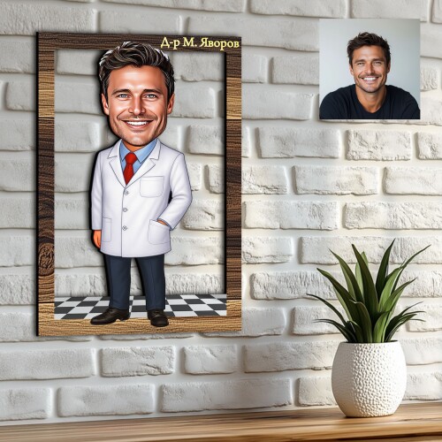 3Д карикатура на мъж - Доктор модел 2