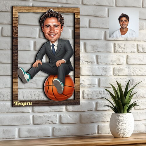 3Д карикатура на мъж - Бизнес играч