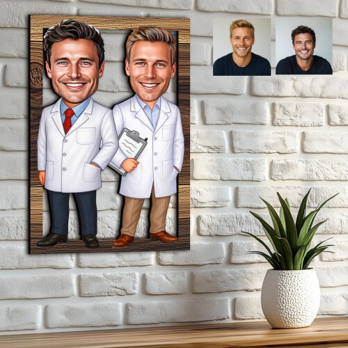 3Д карикатура на мъже - Доктори