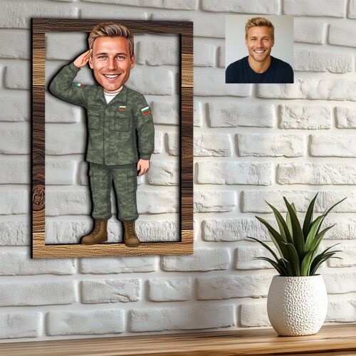 3Д карикатура на мъж - Войник Модел 2