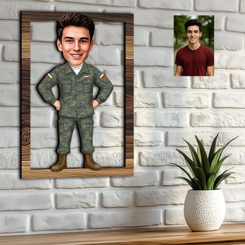 3Д карикатура на мъж - Войник модел 3