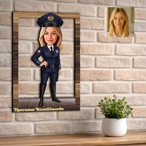 3Д карикатура на жена - Полицайка